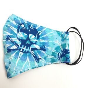 2/$15 - Skulls Mask, Face Mask, Blue Tie Dye Sugar Skulls, Skeleton Filti Filter